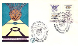 1979-s.2v."Campionato Europeo Pallacanestro Maschile"su Fdc Illustrata,annullo C - FDC