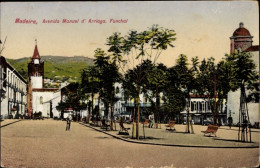 CPA Madeira Portugal, Avenida Manuel D`Arriaga, Funchal - Autres & Non Classés