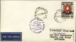 1964-Lufthansa I^volo LH 331 Boeing 727 Roma-Amburgo Del 1 Luglio - 1961-70: Poststempel
