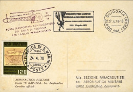 1978-San Marino Aerogramma Cartolina Medaglia D'oro Al Gen.Alessandro Guidoni Po - Airmail