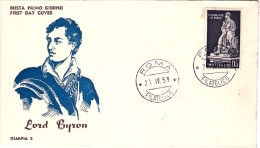 1959-s.1v."Byron"su Fdc Illustrata - FDC