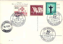 1958-Germania Cartolina Foto Di Monaco Diretta In Italia Variamente Affrancata V - Storia Postale