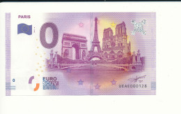 Billet Touristique 0 Euro -  PARIS - UEAE - 2017-4 - N° 128 - Billet épuisé - Other & Unclassified