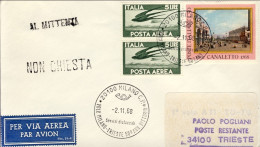 1968-volo Milano Trieste 50^ Anniversario Vittoria Con Annullo Speciale - 1961-70: Poststempel