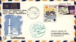 1968-I^volo Lufthansa Napoli Francoforte Del 1 Luglio - 1961-70: Poststempel