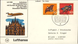 1965-Germania I^volo Boeing Dusseldorf Milano Del 24 Giugno,posta Da Berlino - Covers & Documents