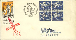 1961-Svizzera Lettera Aerea Con Cachet Bellinzona Giornate Europee+erinnofilo Po - Other & Unclassified
