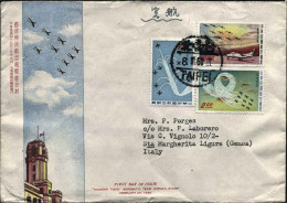 1960-Taiwan S.3v."pattuglia Aerea Acrobatica"su Fdc Illustrata Diretta A Genova - Covers & Documents