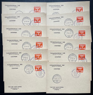 LOT DE 12 CARTES NEDERLANDS PAYS BAS / GELEGENHEIDSKAART 1848 / GRAVENHAGE / VAN DER LAAN BOUMA SCHIEDAM / LA HAYE CIJ - Covers & Documents