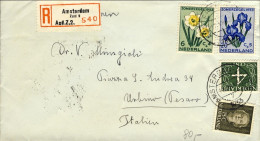 1953-Holland Nederland Olanda Raccomandata Diretta In Italia Con Pregevole Affra - Storia Postale