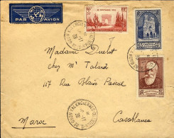 1938-France Francia Diretto In Marocco Con Pregevole Affrancatura - Brieven En Documenten