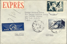 1948-France Francia Espresso Diretto In Usa - Covers & Documents