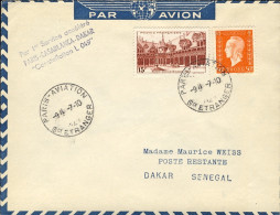 1947-France Francia I^volo Constellation L 049 "Paris Casablanca Dakar"del 7 Ott - 1921-1960: Période Moderne