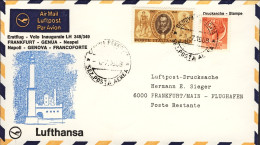 1968-I^volo LH 348/349 Lufthansa Genova Francoforte Del 1 Luglio - 1961-70: Poststempel