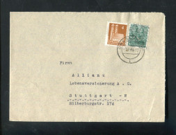 "Bizone" 1948, Mi. 42II MiF Auf Brief Mit Stegstempel "OBERSTDORF" (R2155) - Lettres & Documents