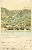 1899-cartolina Como Funicolare A Brunate Affr.10c., Ambulante Como Varese Laveno - Como