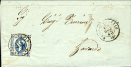 1863-15c. Litografico I Tipo Su Piego Con Testo Diretto A Gavardo, Annullo Busto - Storia Postale