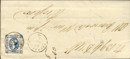 1863-15c. Litografico II^tipo Con Margini Enormi Su Piego Con Testo Diretto A Br - Marcophilia
