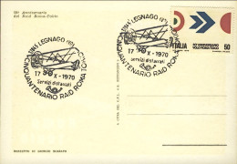 1970-cartolina 50 Anniversario Del Raid Roma-Tokyo Cachet - 1961-70: Marcophilie