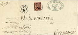 1865-catalogo Sassone Euro 300 Piego Affr. 2c.Cifra Emissione De La Rue Con Annu - Marcophilia