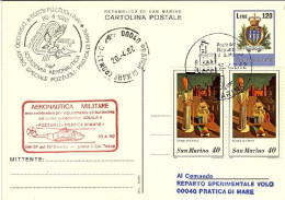1982-San Marino Aerogramma Intero Postale L.120 Dispaccio Aereo Speciale Pozzuol - Airmail