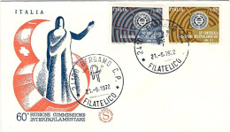 1972-60 Conferenza Dell'unione Interparlamentare Su Fdc Illustrata - FDC