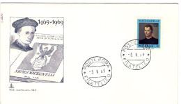 1969-Machiavelli Su Fdc Illustrata - FDC