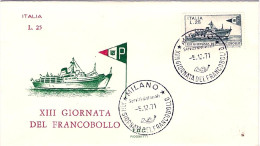 1971-XIII^giornata Del Francobollo Su Fdc Illustrata - FDC