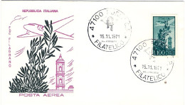 1971-L.180 Siracusana Fluorescente Su Fdc Illustrata - FDC