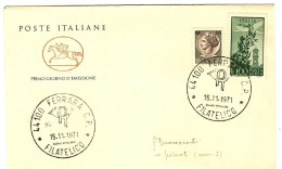 1971-L.180 Siracusana+posta Aerea L.100 Fluorescente Su Fdc - FDC