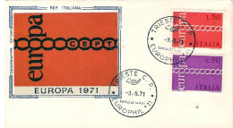 1971-Europa Su Fdc Illustrata - FDC