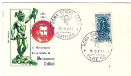 1971-Benvenuto Cellini Su Fdc Illustrata - FDC