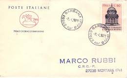 1971-tempietto Di Bramante A S.Pietro In Montorio Su Fdc Viaggiata - FDC