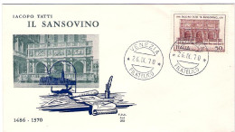 1970-Iacopo Tatti "Il Sansovino"su Fdc Illustrata - FDC