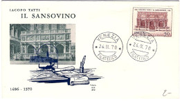 1970-Iacopo Tatti "Il Sansovino"su Fdc Illustrata - FDC