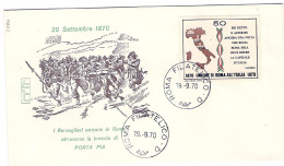 1970-unione Di Roma All'Italia Su Fdc Illustrata - FDC