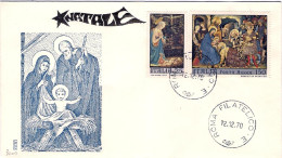 1970-Natale Su Fdc Illustrata - FDC