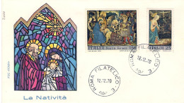 1970-Natale Su Fdc Illustrata - FDC