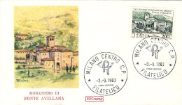 1980-monastero Di Fonte Avellana Su Fdc Illustrata - FDC