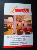 Carte De  Visite Hôtel Diana Dauphine Strasbourg - Visitekaartjes
