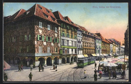 AK Graz, Luegg Am Hauptplatz, Strassenbahn  - Tram