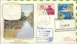 1980-Brasile Volo Papale In Brasile Manaus Citta' Del Vaticano - Airmail