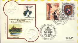 1979-Vaticano Viaggio Di Sua Santita' Giovanni Paolo II^ In Polonia Dispaccio Ro - Airmail