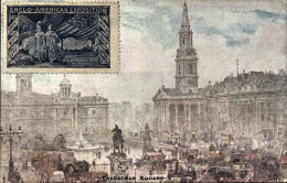 1914-Gran Bretagna Londra Trafalgar Square Con Erinnofilo Dell'esposizione Anglo - Briefe U. Dokumente