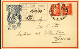 1945-cartolina Stile Liberty Affrancata Coppia 60c.arancio Imperiale Senza Fasci - Poststempel