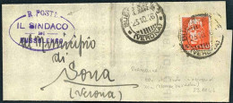 1946-piego Municipale Affrancato 60c.arancio Imperiale Senza Fasci Utilizzato In - Marcophilia