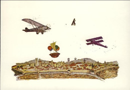 1976-cartolina Illustrata IX Manifestazione Filatelica Prato+cachet Mostra Di Ae - Prato