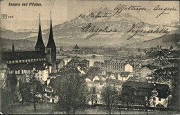 1904-Svizzera Cartolina Di Lucerna Affrancata 10c.annullo D'arrivo Di Vico Equen - Other & Unclassified