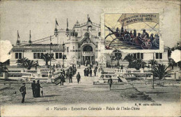 1906-Francia Cartolina "Marsiglia Esposizione Coloniale Palazzo Dell'Indocina"di - Autres & Non Classés