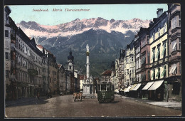 AK Innsbruck, Strassenbahn An Der Maria Theresienstrasse  - Tranvía
